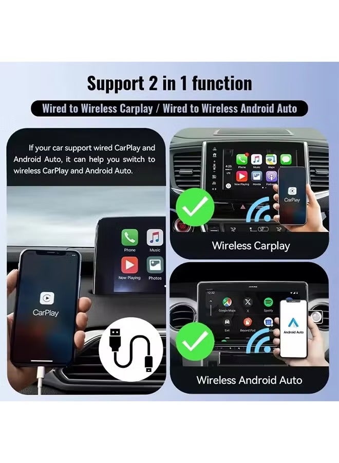 زودا XUDA جديد لاسلكي CarPlay Android Auto محول لاسلكي ذكي صغير صندوق التوصيل والتشغيل واي فاي اتصال سريع عالمي لنيسان - Image 4